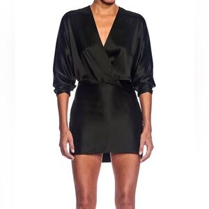 The Sei long sleeve wrap mini dress